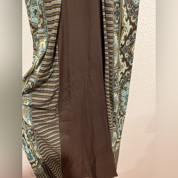 Rozae Nichols Vintage Y2K Indie Boho Paisley 100% Silk Maxi Dress USA Size Small - Picture 15 of 16